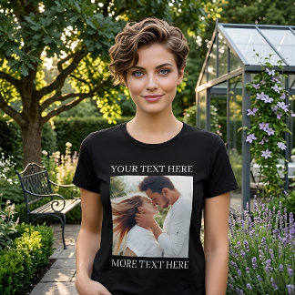 Anpassad text och foto t shirt