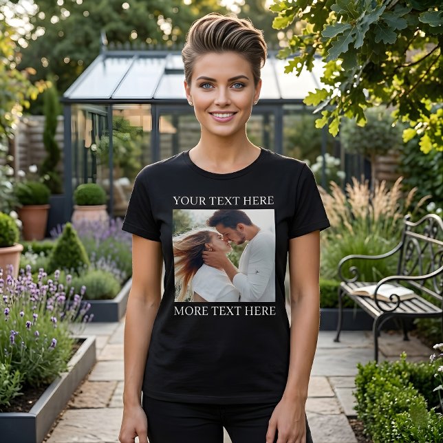 Anpassad text och foto t shirt (Skapare uppladdad)