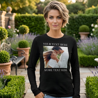 Anpassad text och foto t shirt