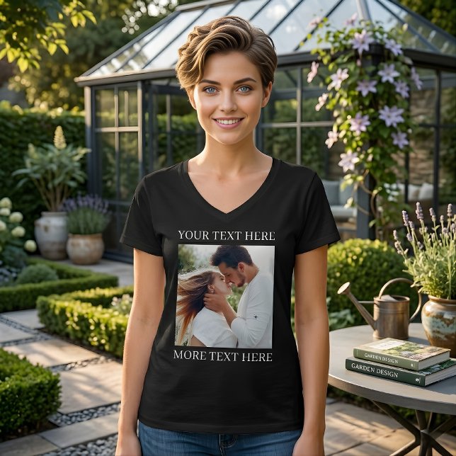 Anpassad text och foto t shirt (Skapare uppladdad)