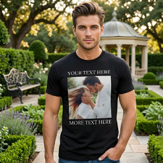 Anpassad text och foto t shirt