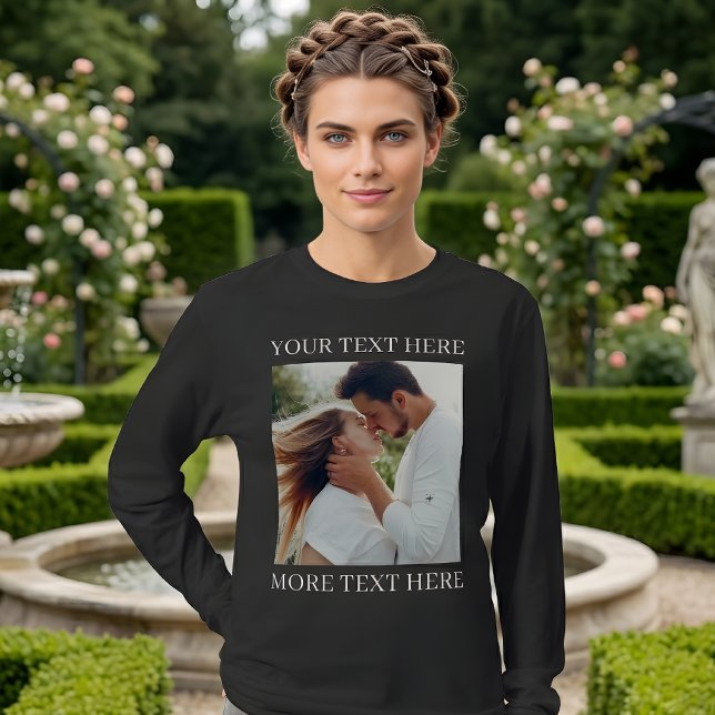 Anpassad text och foto t shirt (Skapare uppladdad)