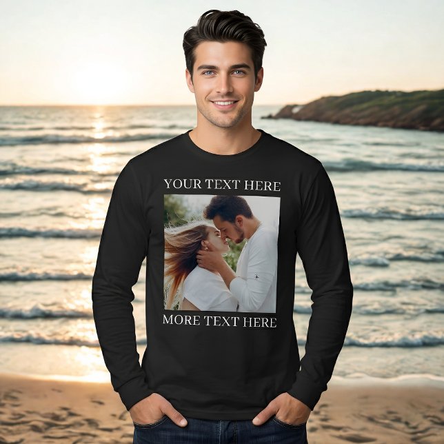 Anpassad text och foto t shirt (Skapare uppladdad)
