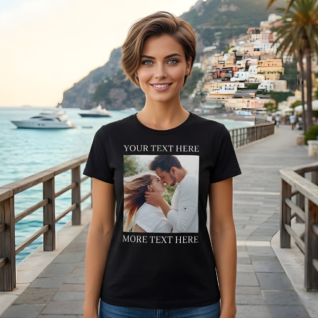 Anpassad text och foto t shirt (Skapare uppladdad)
