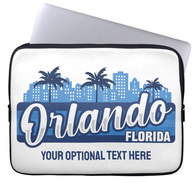 Anpassad text Orlando Florida Laptop Fodral (Framsidan)