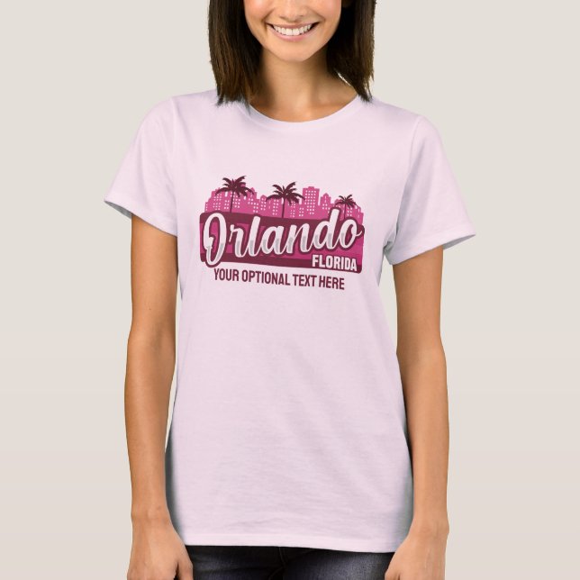 Anpassad text Orlando Florida T Shirt (Framsida)