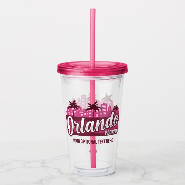 Anpassad text Orlando Florida Take Away Mugg (Framsida)