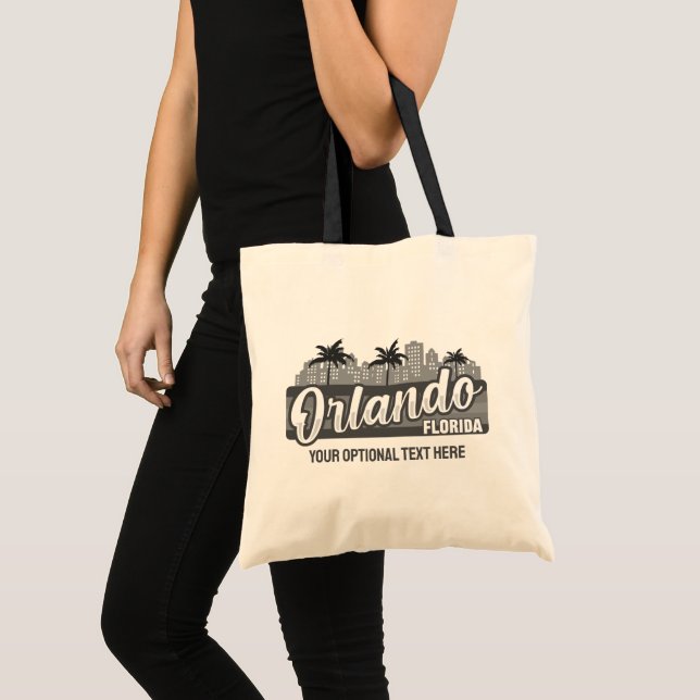 Anpassad text Orlando Florida Tygkasse (Framsida (produkt))