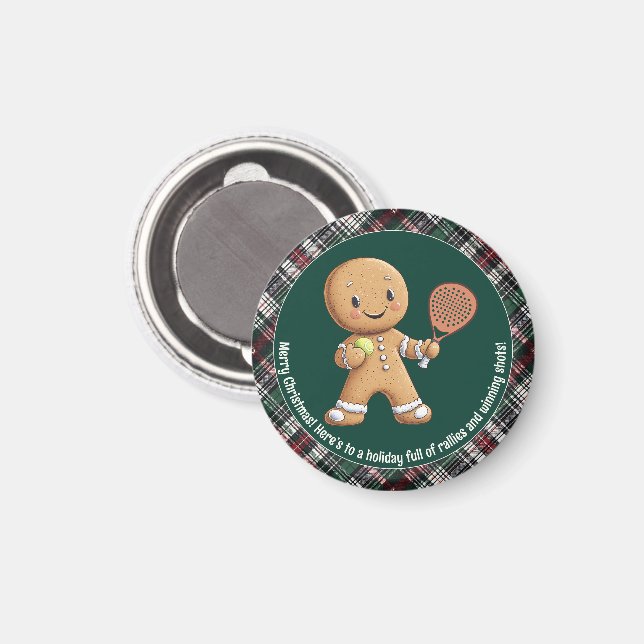 🎾🎄Anpassad text,  Padel Powered Christmas Magnet (Front/Back)