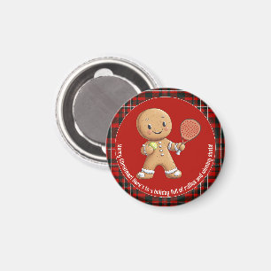 🎾🎄Anpassad text, Padel Powered Christmas Magnet
