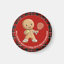 🎾🎄Anpassad text, Padel Powered Christmas Magnet