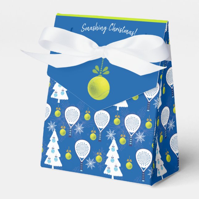 🎾🎄Anpassad text,  Padel Smashing Christmas Presentaskar (Framsidan Sidan)