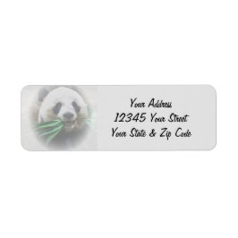 Anpassad text Panda Returadress Etikett