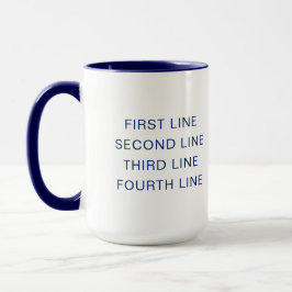 Anpassad text Personlig marin 15 oz Combo Mugg