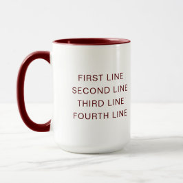 Anpassad text Personlig röd 15 oz Combo Mugg