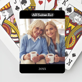 Anpassad text Poker Kort Personlig Fotografi Casinokort