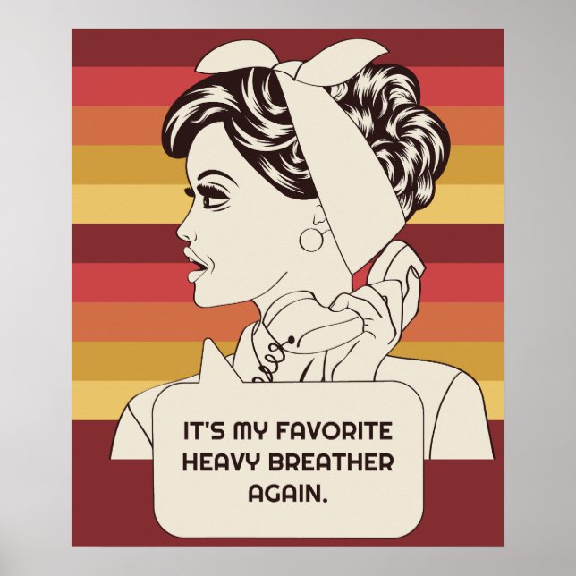 Anpassad text Retro kvinna Poster (Framsidan)
