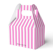 Anpassad text Rosa Mönster Favor Box