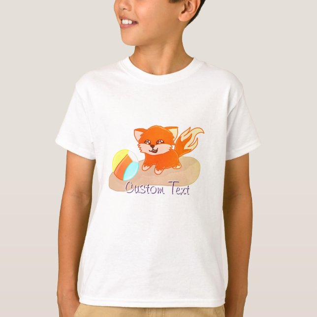 Anpassad text Sommarleks T-Shirt (Framsida)