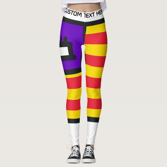 Anpassad text Spanien fotbollsfan Leggings (Framsida)
