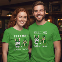 Anpassad text St. Patrick's Day Groda och Kanin