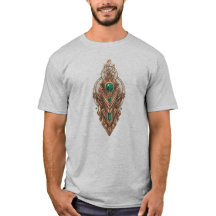 Anpassad text Steampunk Smaragd Ädelsten Tribal