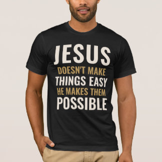 Anpassad text T-shirt JESUS GÖR SAKER MÖJLIGA