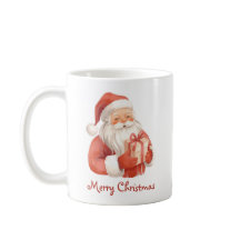 Anpassad text Vattenfärg Tomte med present
