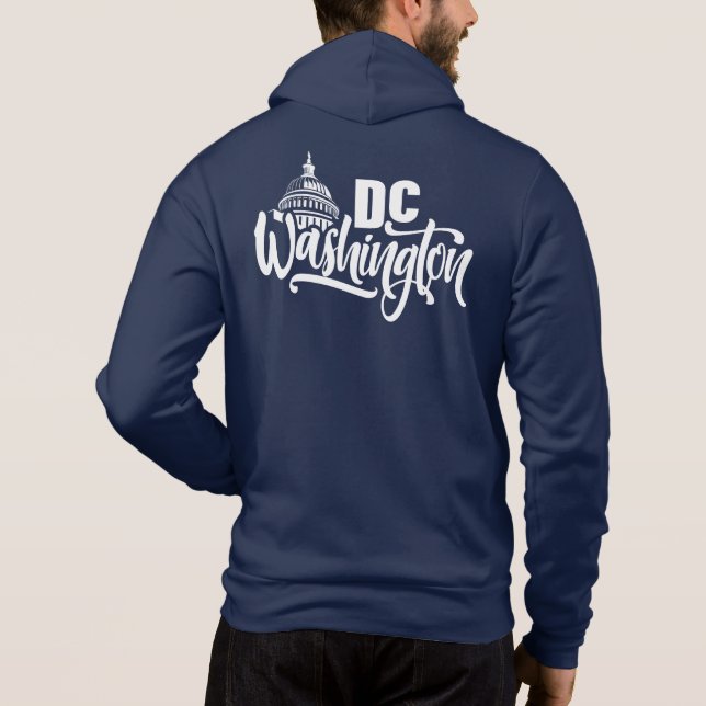 Anpassad text Washington DC T Shirt (Baksida)