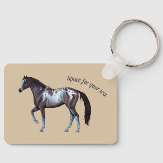 Anpassad text | Western Appaloosa-häst | springand Nyckelring
