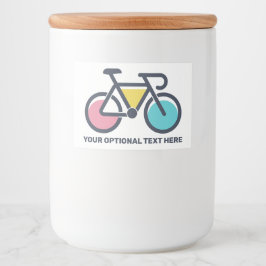 Anpassad textcykling mat etiketter