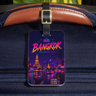 Anpassad Thailand Bangkok Party Town Bagagebricka