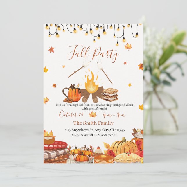 Anpassad Thanksgiving middagskväll  Inbjudningar (Stående Fram)