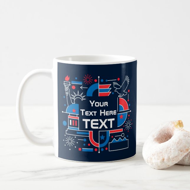 Anpassad till USA:s 250-årsjubileum Kaffemugg (Med munk)