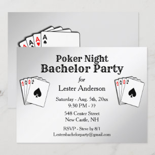 Anpassad titel Poker Night Party Inbjudan
