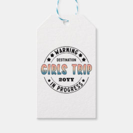 Anpassad tjejresan pågår Gradient Rolig Presentetikett