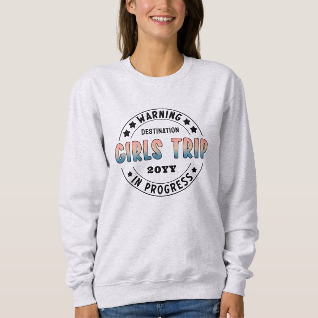 Anpassad tjejresan pågår Gradient Rolig T Shirt (Framsida)