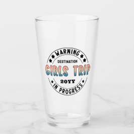 Anpassad tjejresan pågår Gradient Roligt Glaskopp