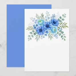 Anpassad tom blå blommig spara datumet
