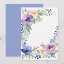Anpassad tom lila blå blommig spara datumet