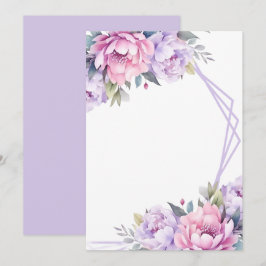 Anpassad tom lila rosa blommig spara datumet