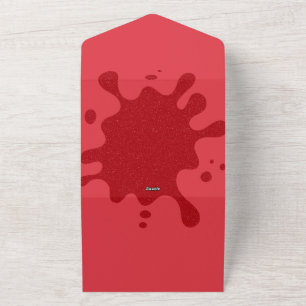 Anpassad Tomato Red Splash Seal & Send Inbjudan