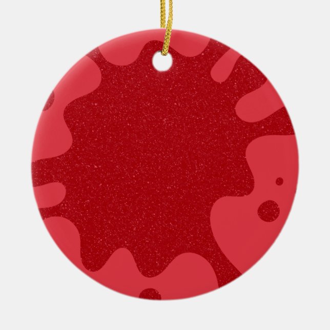 Anpassad Tomatröd Splash Keramisk Ornament (Framsidan)
