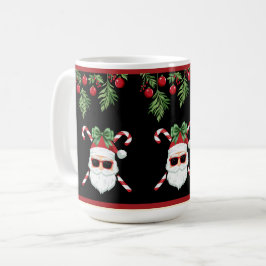 Anpassad Tomte med korsade sockor julhälsning Kaffemugg