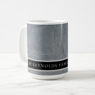 Anpassad toskansk skiffergrå gipsmonogram kaffebor kaffemugg