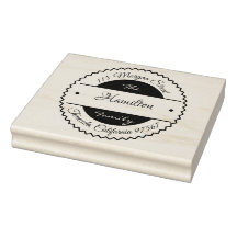 Anpassad trägummi Frimärke