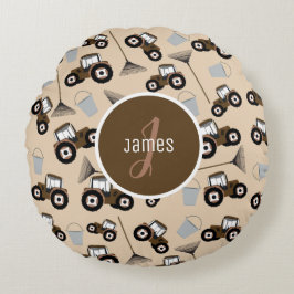 Anpassad traktorutrustning för Lastbil Mönster-far Rund Kudde