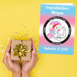 Anpassad transkönad nykterhetskort - Trans återhäm Kort