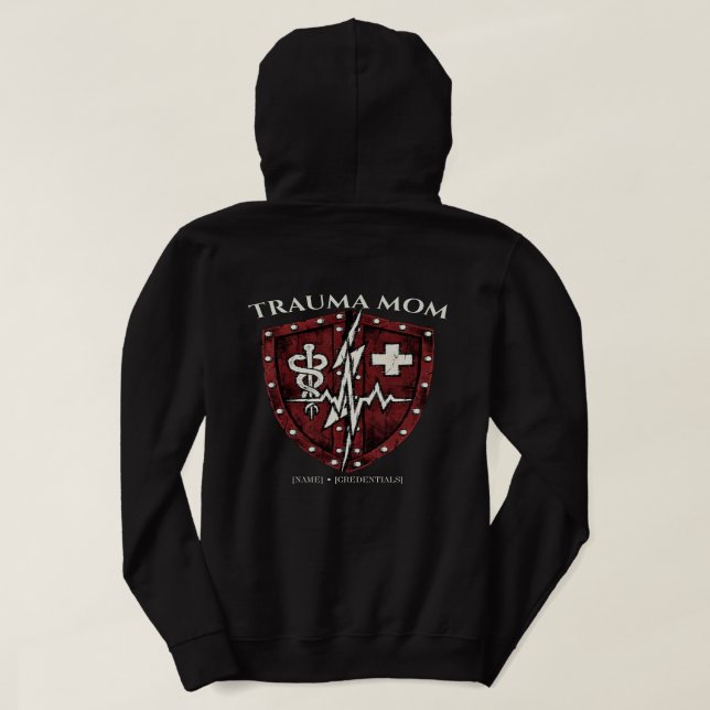 Anpassad Traumasköterska Mamma Taktisk T Shirt (Design baksida)