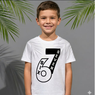 Anpassad Trend 67 Grafisk Text Typografi Barn T Shirt